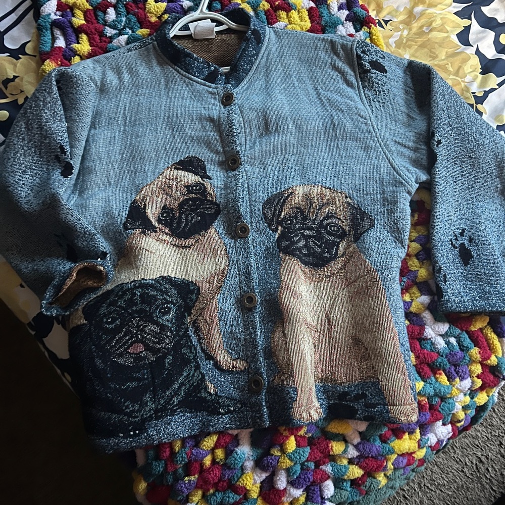 VINTAGE 90S DEADSTOCK PUG WOVEN JACKET - Picture 6 of 6